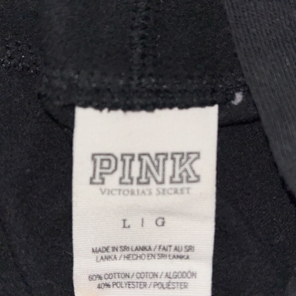 VS Pink - Black Zipup - Size Large - Picture 2 of 3